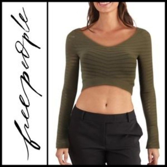 Free People Movement Women's M Gone Adrift Seamless Athletic Crop Top Green - Picture 7 of 7
